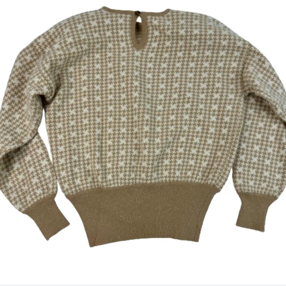 Vintage Wool Houndstooth Sweater - Picture 2 of 4